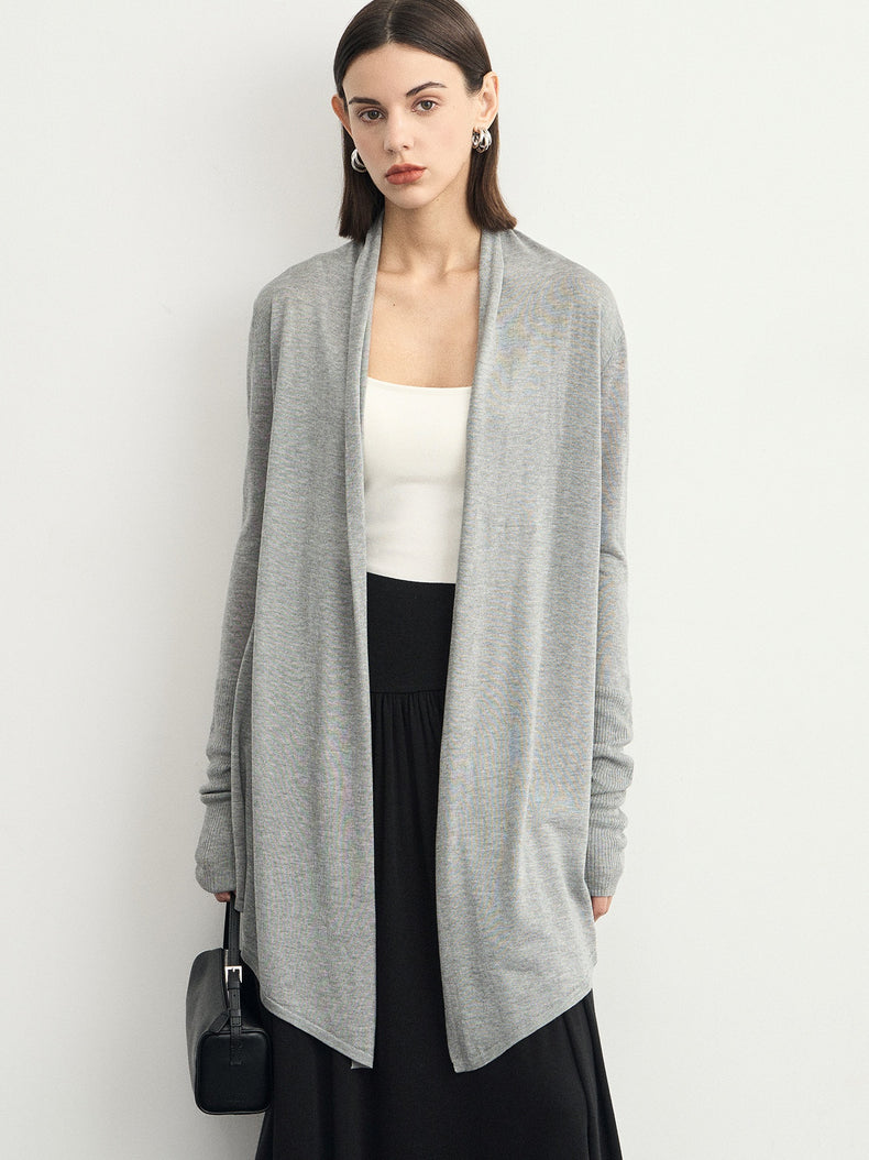 Loose Style Mid-Length Cardigan_BDHL6622