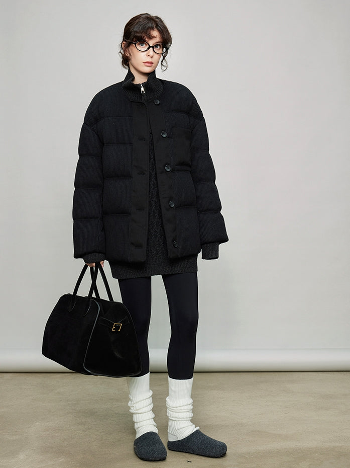 Stand Collar Half-Zip Tops_BDHL7936