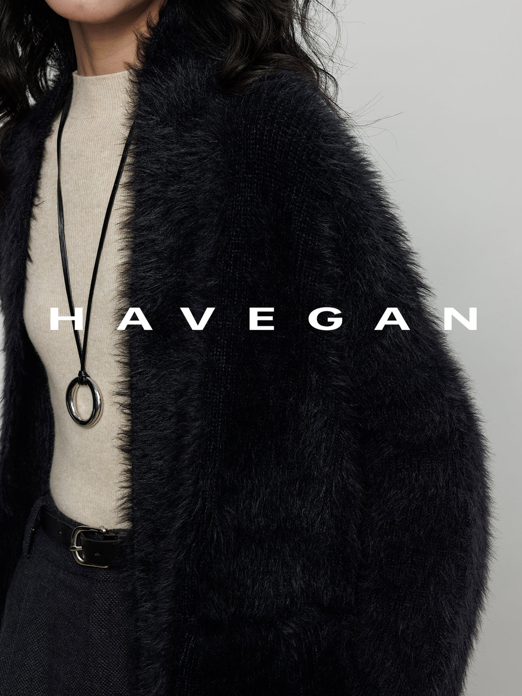 無領抓絨長版開襟衫_BDHL7971