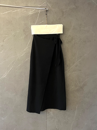 Draped Rolled A-lLne Skirt_BDHL6928