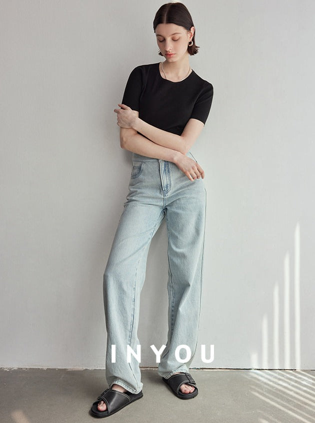Crew Neck Cropped T-Shirt_BDHL6117