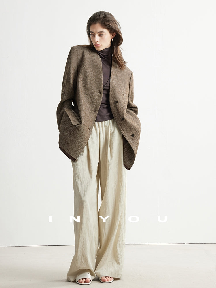 Collarless Suit Jacket_BDHL7132