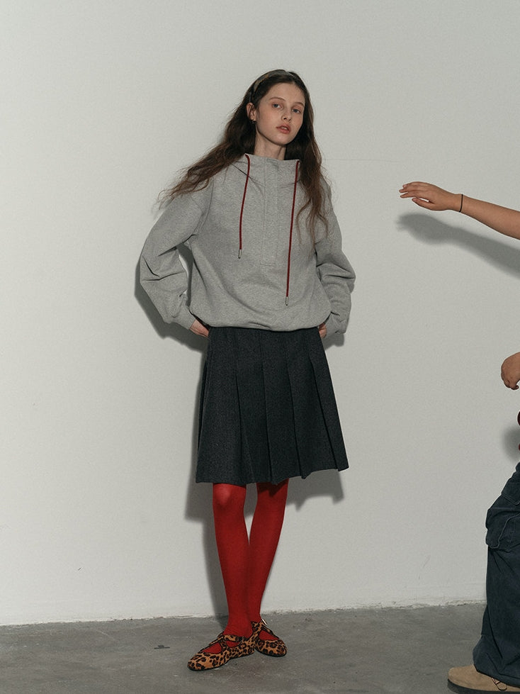 Half-Zip Hooded Sweatshirt_BDHL8158