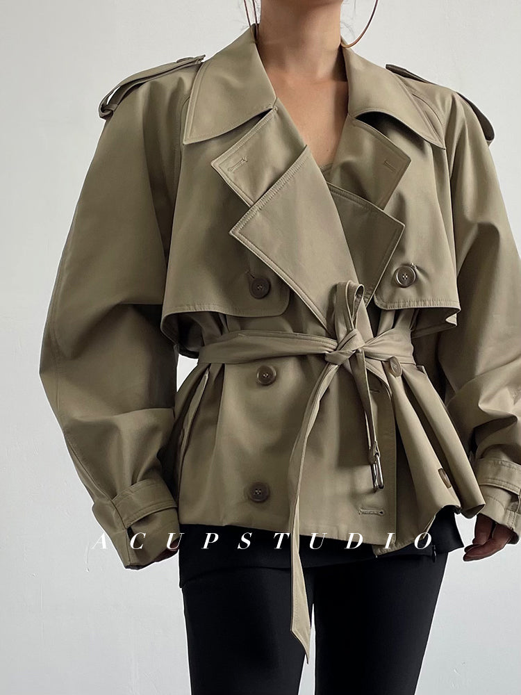 Two-Layer Short Trench Coat_BDHL6471