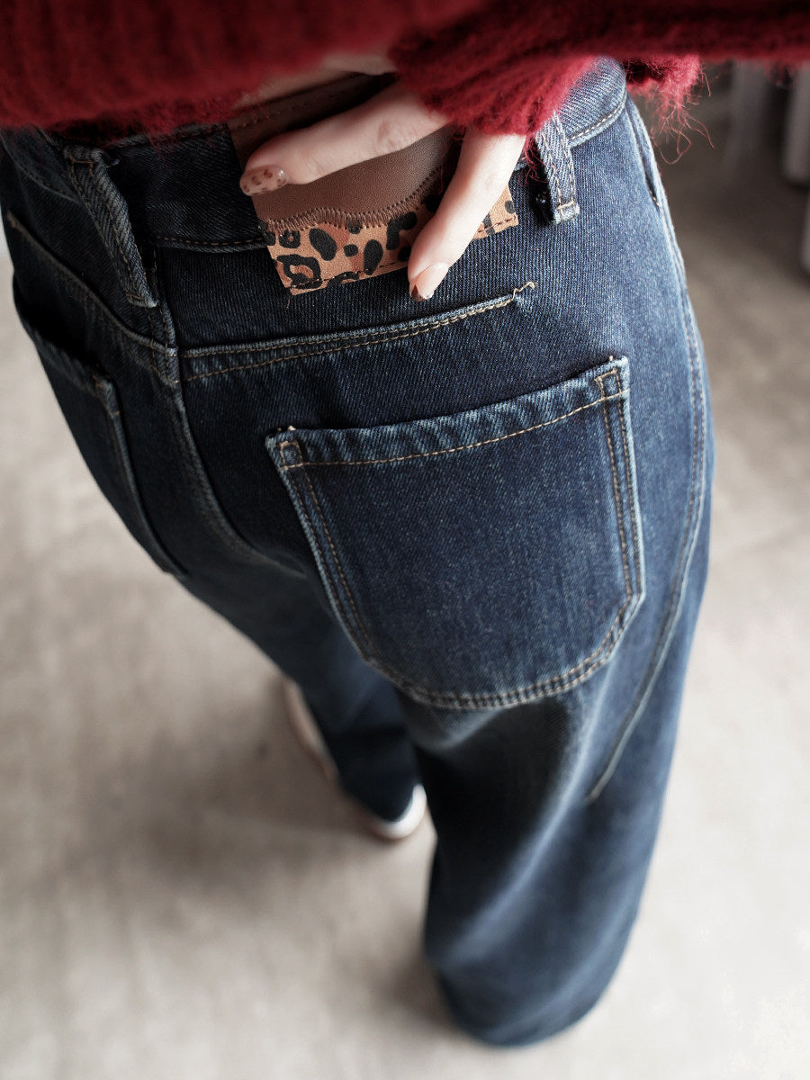 Lined Straight-Leg Denim Pants_BDHL8130