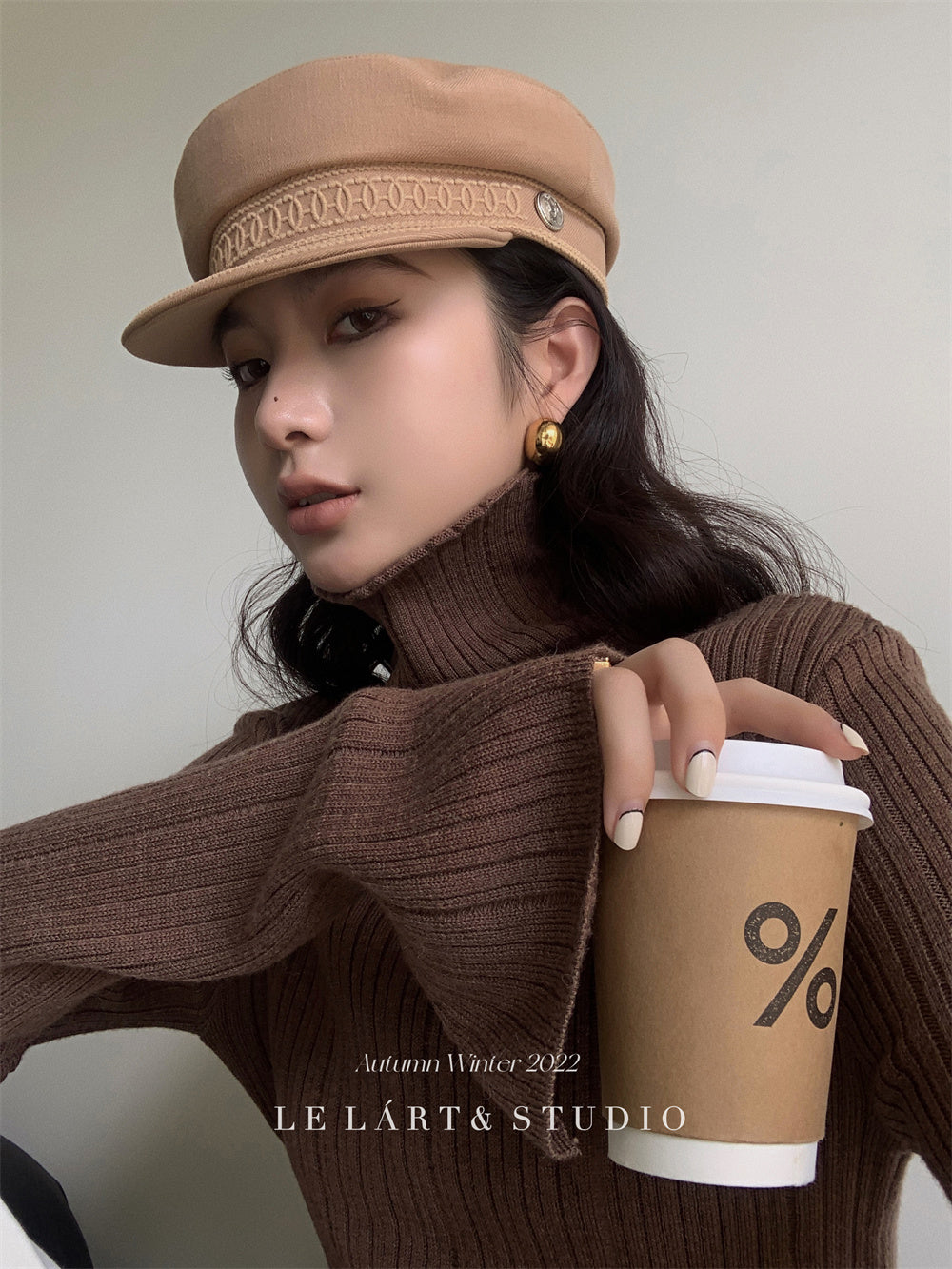 Flared-Sleeve Slim-Fit Knit Tops_BDHL8016