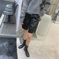 Leather A-Line Shorts_HL9546