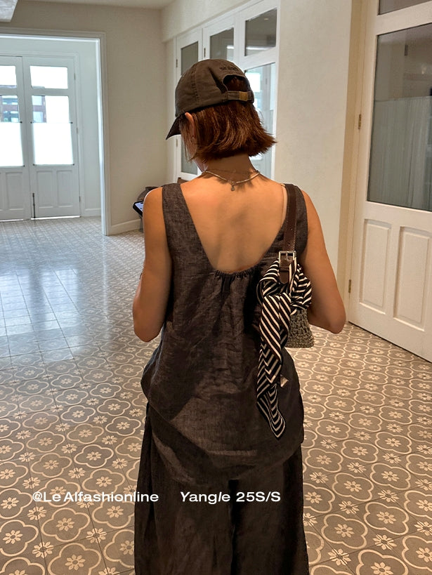 Loose Sleeveless Top Or Pants_BDHL7616
