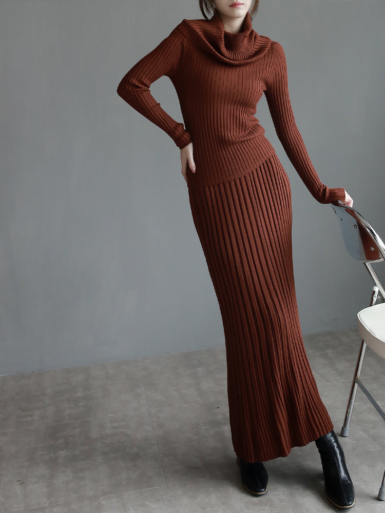 Knitted One-Shoulder Tops Or Long Skirts_BDHL6722