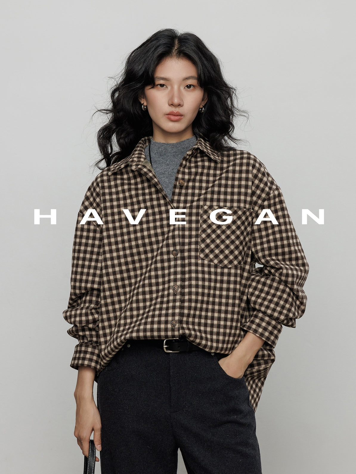 格紋磨毛棉襯衫_BDHL7960