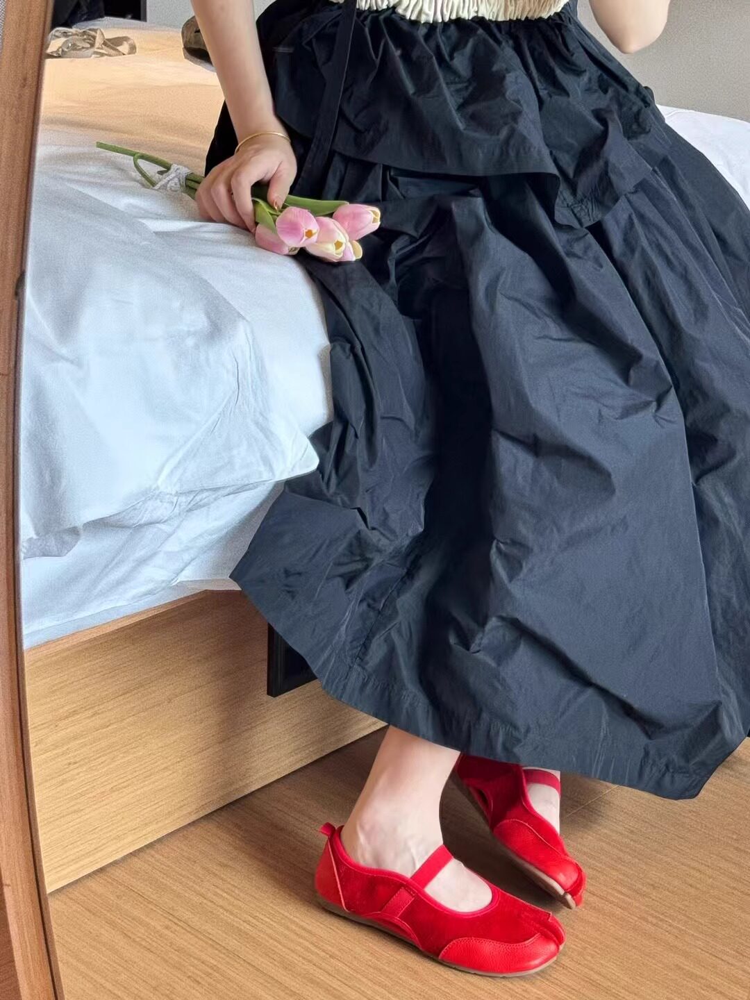 Leather Mary Jane Ballet Flats_BDHL8320