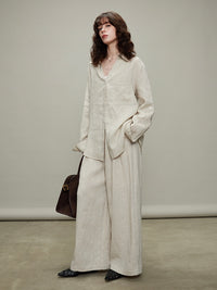 Thin Long-Sleeved Shirts & Wide Pants_BDHL6329