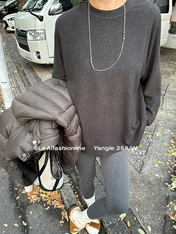 Crew Neck Relaxed Fit Sweatshirt_BDHL8006