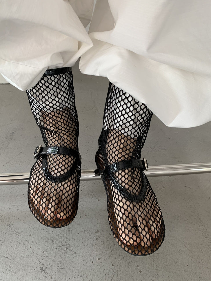 Mesh Fishnet Sandals_BDHL7460