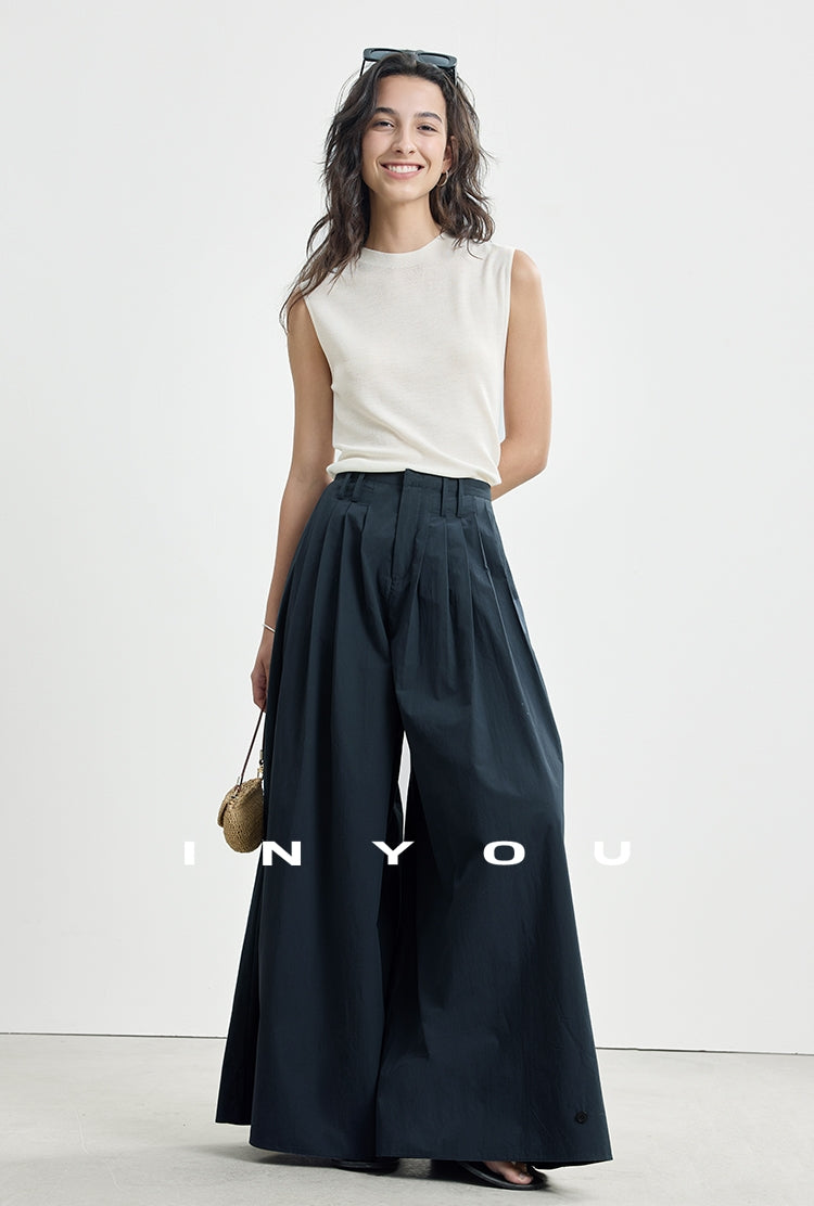 Round Neck Slim Sleeveless Tops_BDHL7484
