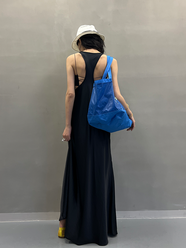 Waist Belt Sleeveless Dress_BDHL7656