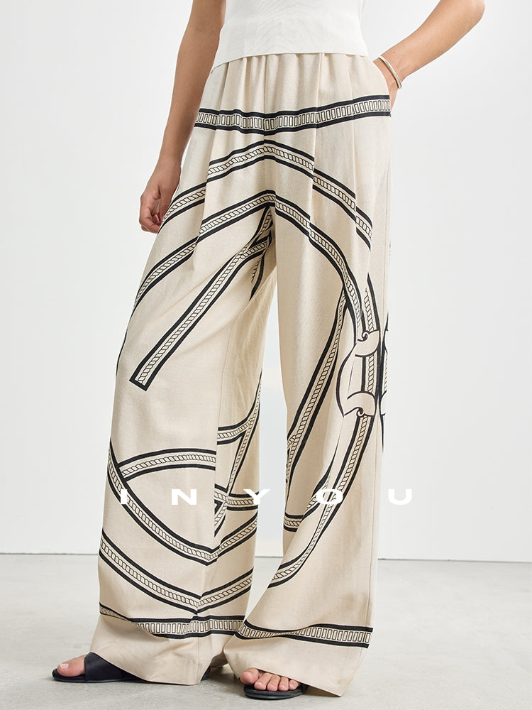 Printed Slim Vest Or Casual Pants_BDHL7485