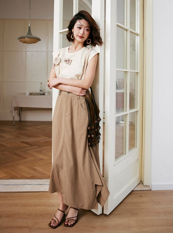 One-Shoulder Strap Skirt_BDHL6253