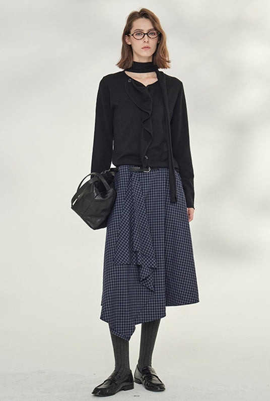 Slimming High-Waisted A-Line Skirt_BDHL7737