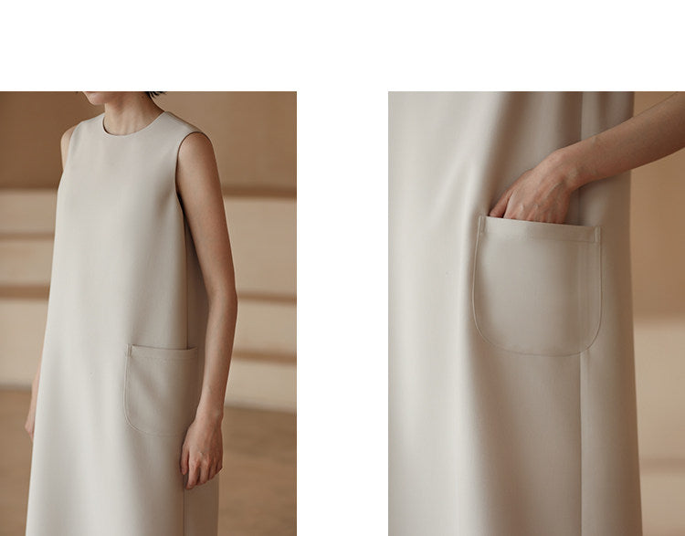 Off-White Wide-Pocket Sleeveless Dress_BDHL8289