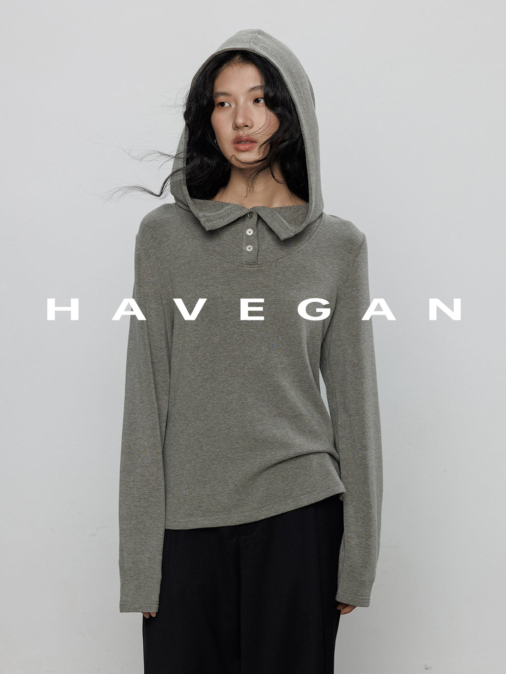 連帽長袖針織衫_BDHL7898