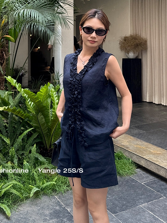 Fringed Vest Or Straight Short Pants_BDHL7620