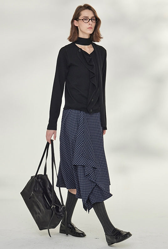 Slimming High-Waisted A-Line Skirt_BDHL7737