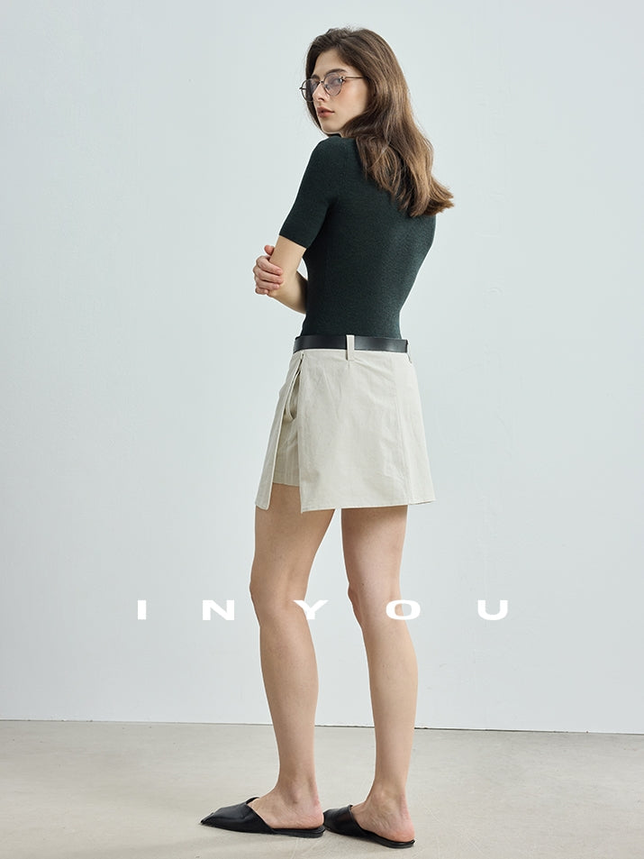 Round-Neck Seamless Slim-Fit Tops_BDHL7715