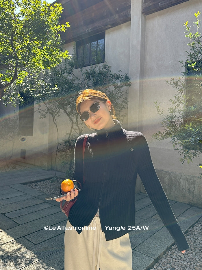 Zip-Up Knit Cardigan_BDHL7921