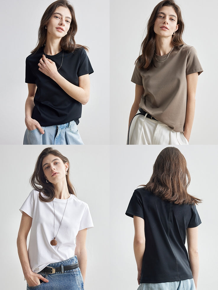 Straight Shoulder T-Shirt_BDHL7179