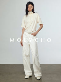 Ribbon Short-Sleeved T-Shirt_BDHL7243