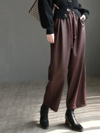 PU Leather Draped Straight Pants_BDHL6869