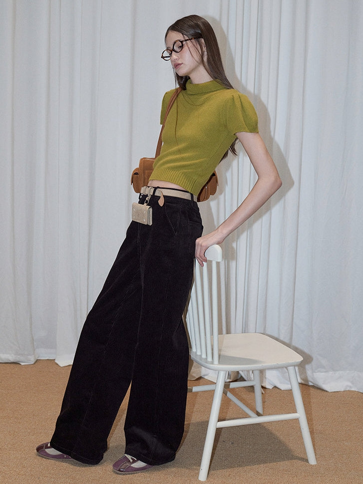 Bubble-Sleeve Turtleneck Knit_BDHL8159