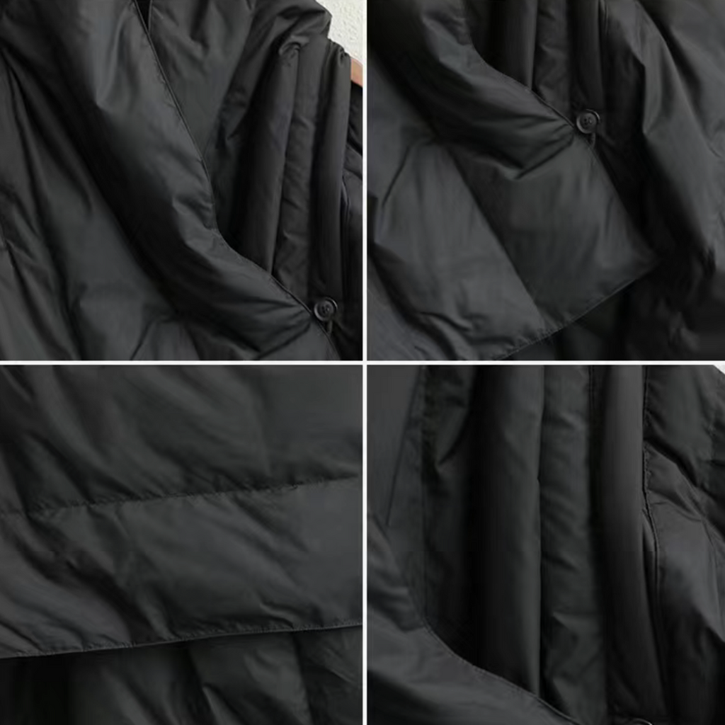 Black Heavyweight Down Cape_BDHL8040