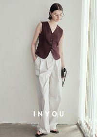 High Waist Wide Straight Pants_BDHL6060