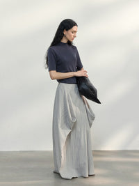 Cocoon Shape Long Skirt_BDHL7482