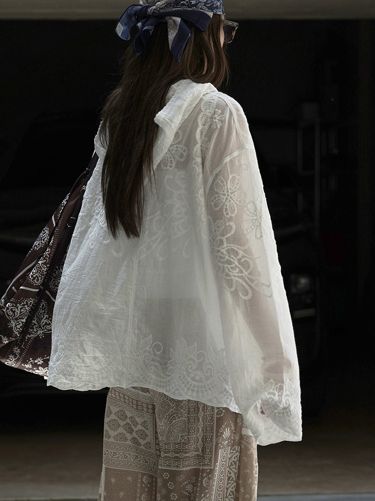 Racing Jacquard Sheer Hoodie_BDHL7628