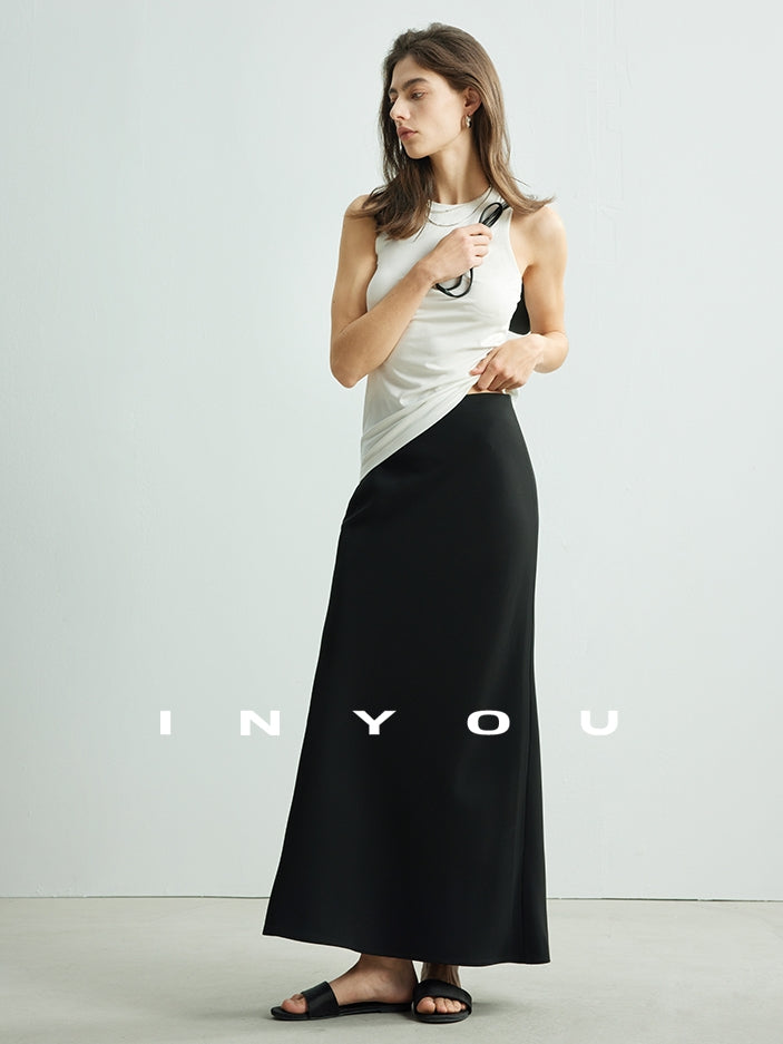 Bias Cut Slim Long Skirt_BDHL6954