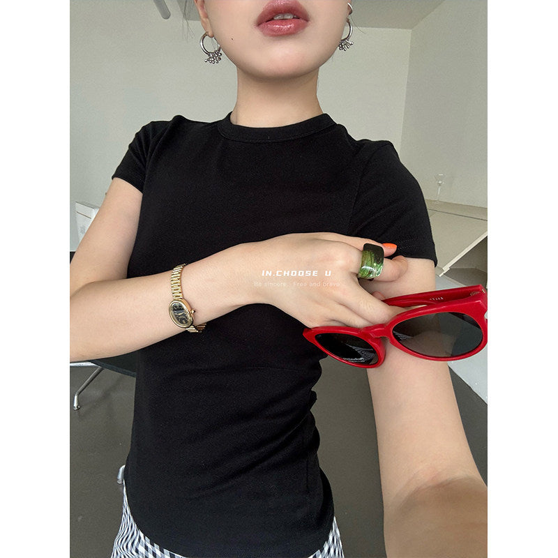 Cutout-Back Slim Fit Tee BDHL8365