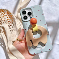 Rocking Horse Elephant Leather Style iPhone Case_HL3272