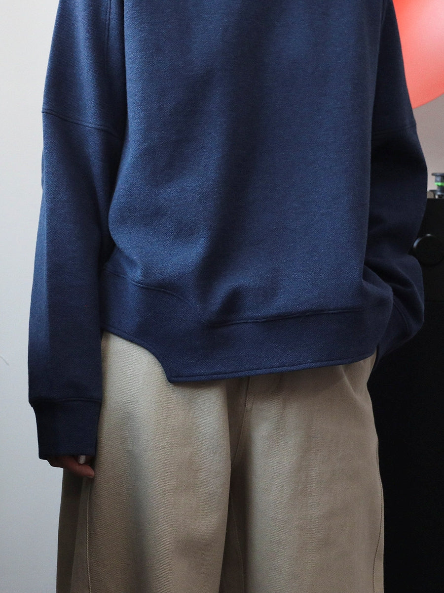 Hem-Cut Design Sweatshirt_BDHL8104