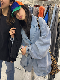 Loose Casual Denim Jacket_BDHL7250