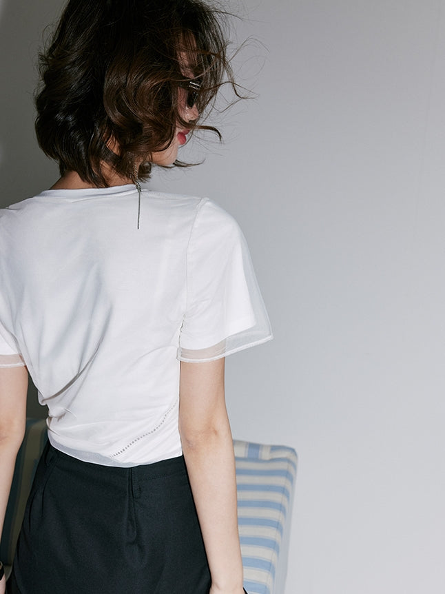 Hollow Mesh Faux-Style T-Shirt_BDHL7539