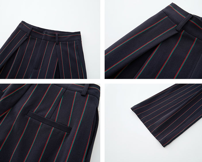 Striped Tuck Straight Pants_BDHL6844