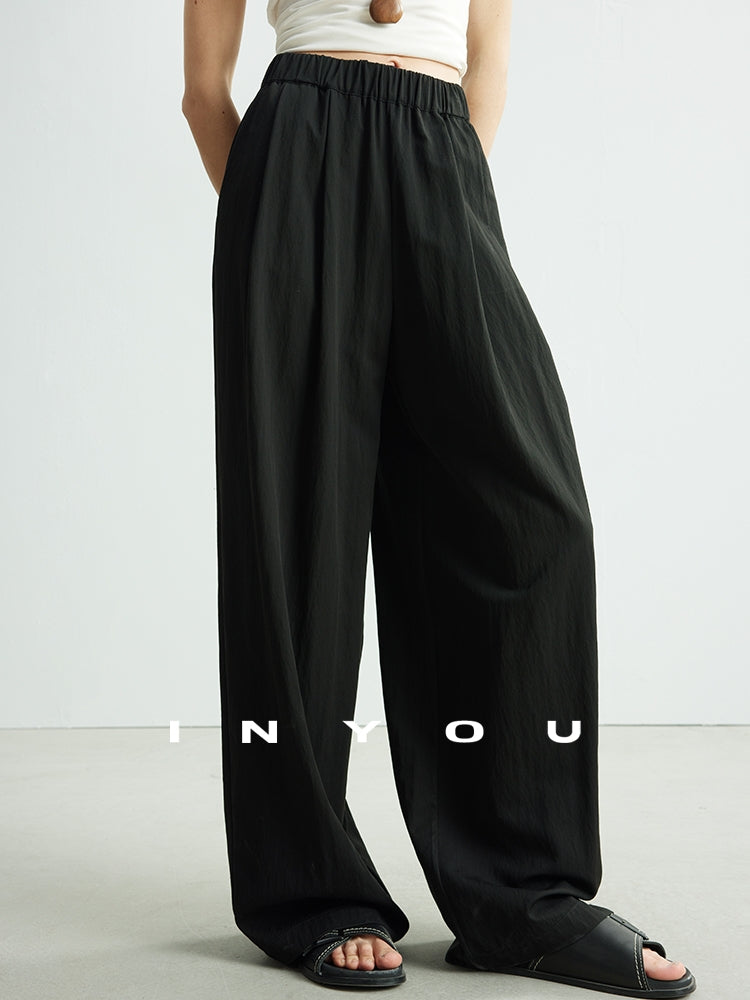 High-Waisted Draped Mop Pants_BDHL7135