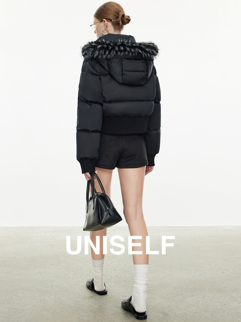 Fur Collar Hooded Down Jacket_BDHL7974