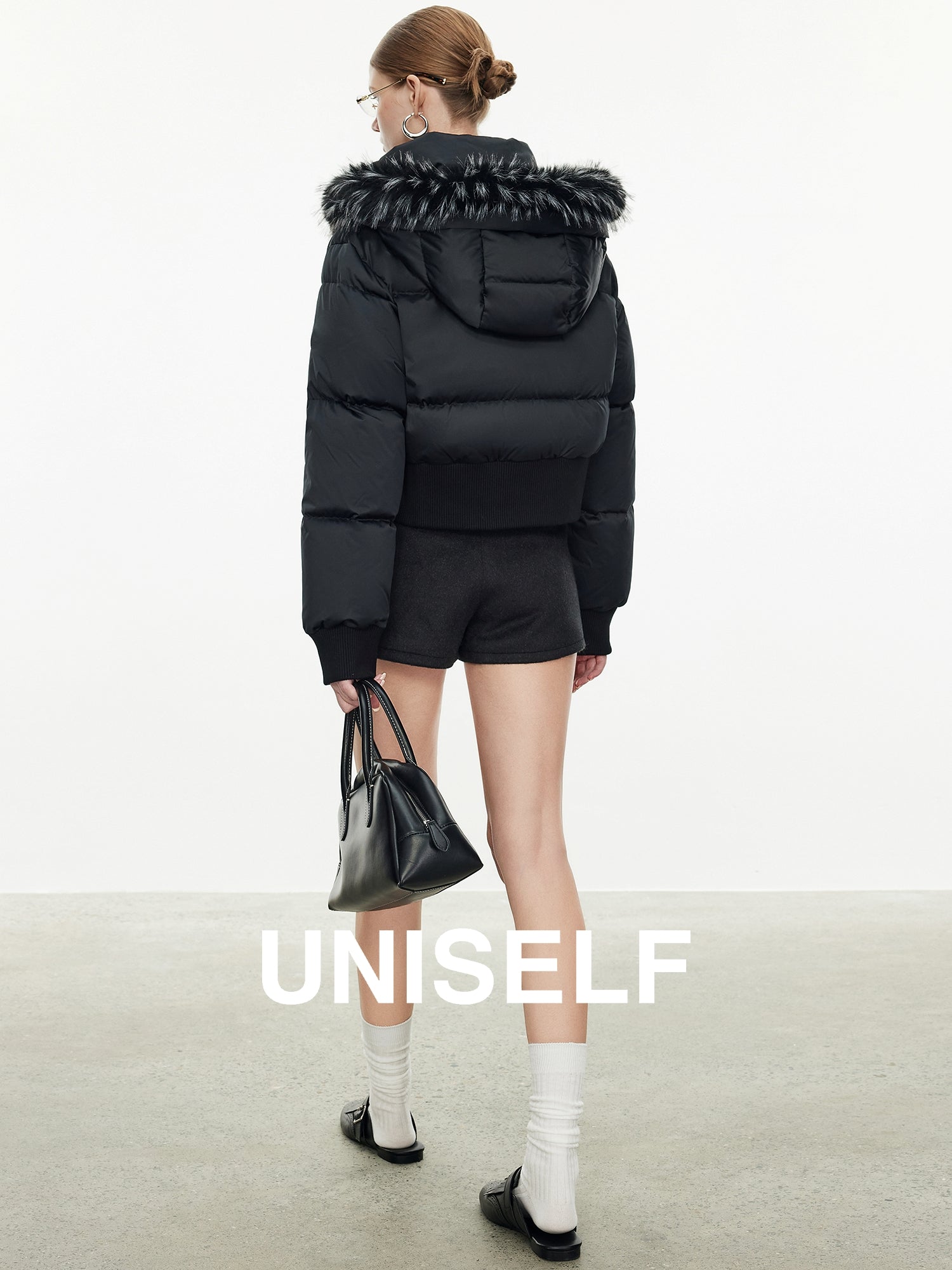 Fur Collar Hooded Down Jacket_BDHL7974