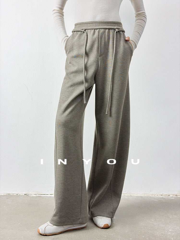 Straight Wide Knit Pants_BDHL6902