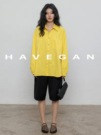 Hem Slit Design Shirt_BDHL7231