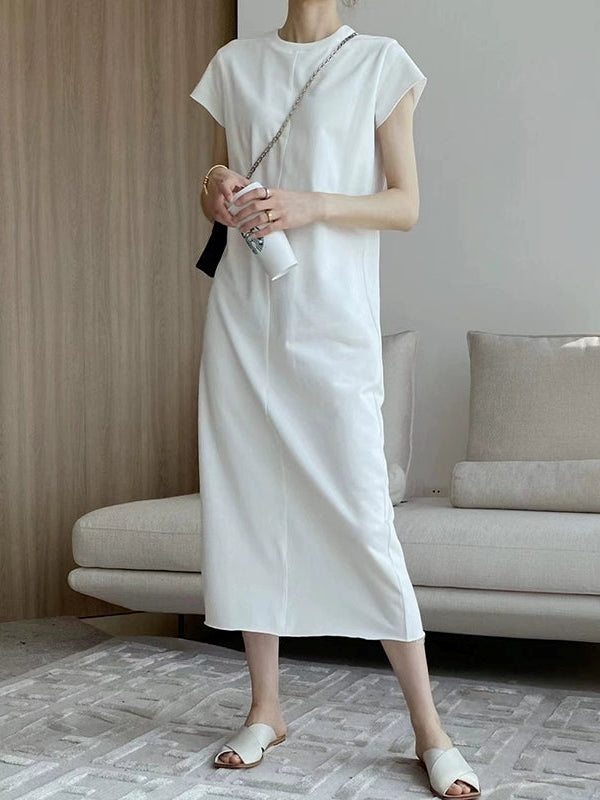 Cut-Off Back Slit Dress_BDHL7594